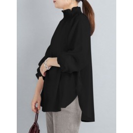 Women Solid Shirred Detail Casual Raglan Sleeve Blouse Women Solid Shirred Detail Casual Raglan Sleeve Blouse