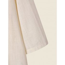 Women Plain Notched Neck Casual 3/4 Sleeve Blouse Women Plain Notched Neck Casual 3/4 Sleeve Blouse