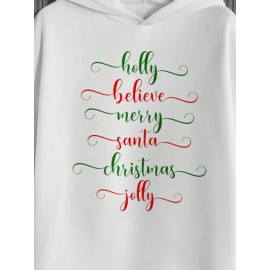 Mens Christmas Letter Print Casual Long Sleeve Hoodies Winter Mens Christmas Letter Print Casual Long Sleeve Hoodies Winter