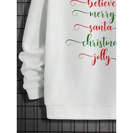 Mens Christmas Letter Print Casual Long Sleeve Hoodies Winter Mens Christmas Letter Print Casual Long Sleeve Hoodies Winter