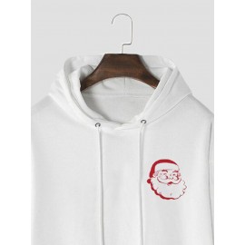 Mens Christmas Letter Back Print Kangaroo Pocket Drawstring Hoodies Winter Mens Christmas Letter Back Print Kangaroo Pocket Drawstring Hoodies Winter